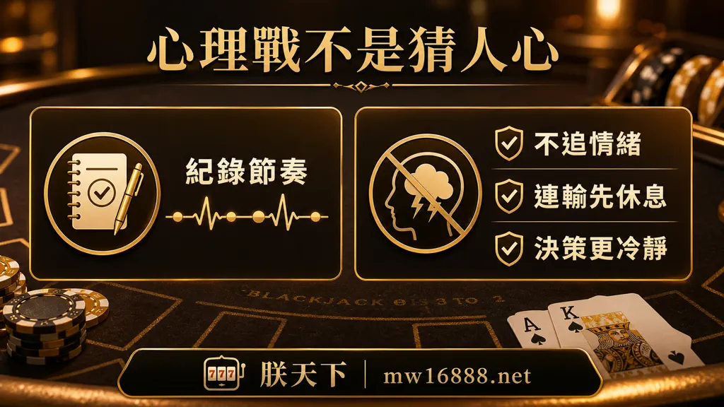 21點心理紀律圖，說明紀錄節奏、不追情緒與連輸先休息