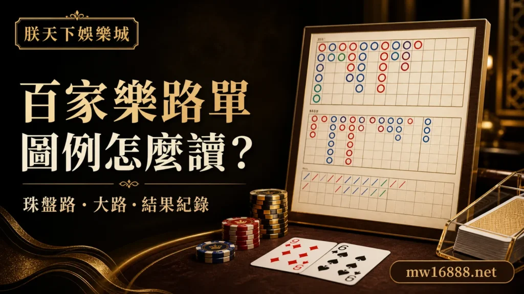 百家樂路單圖例怎麼讀?珠盤路、大路與結果紀錄的差別|朕天下娛樂城 baccarat-road-record-guide
